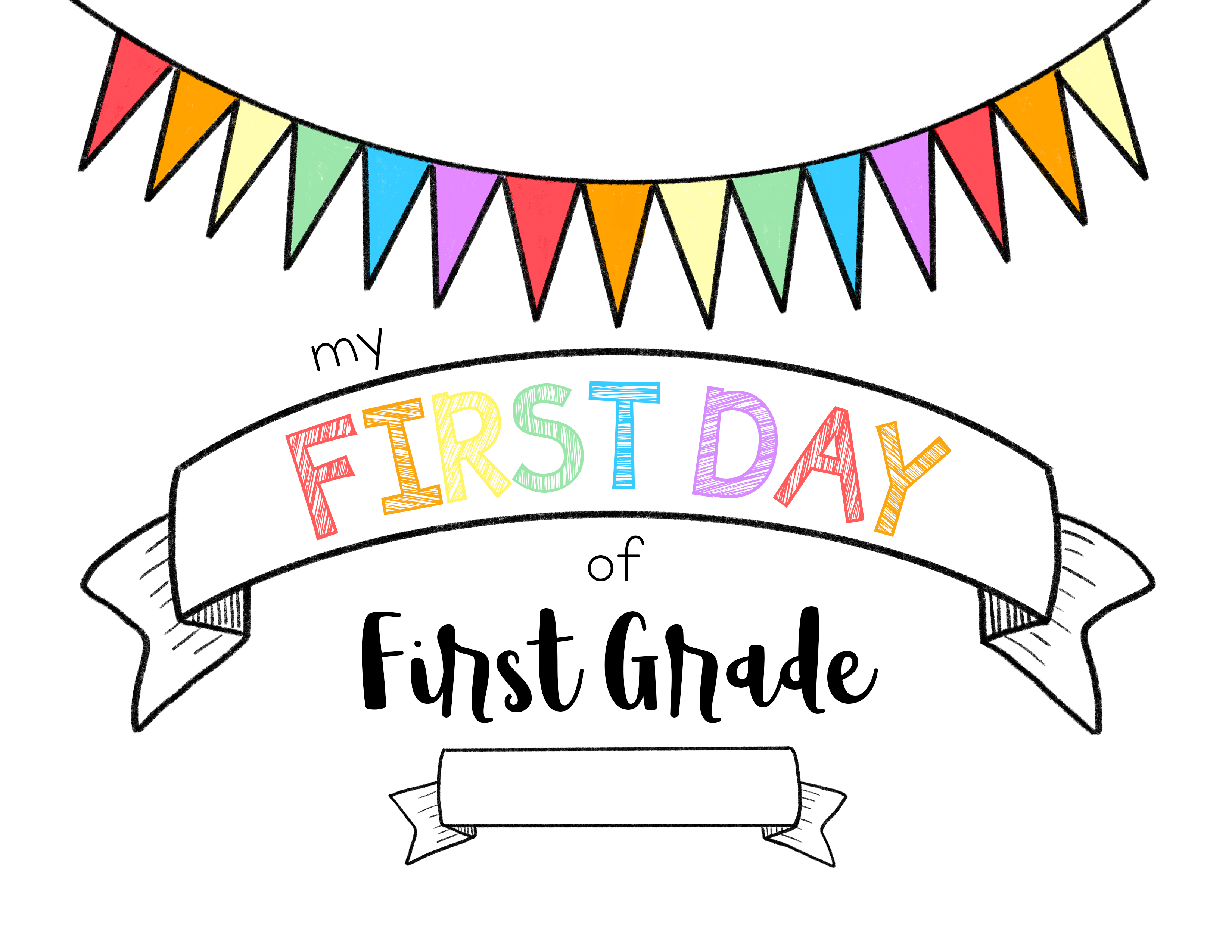 First Day of 1st Grade Color - MeganHStudio